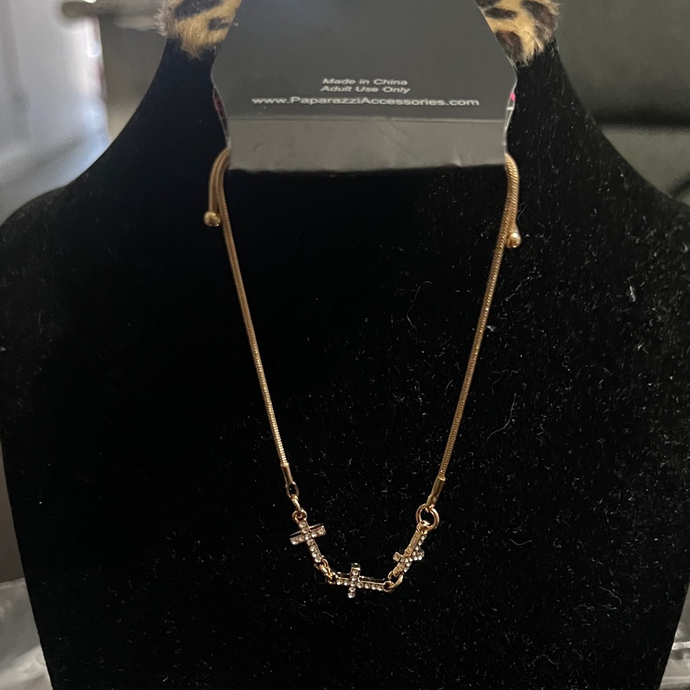 Paparazzi Gold Cross Charm Necklace
